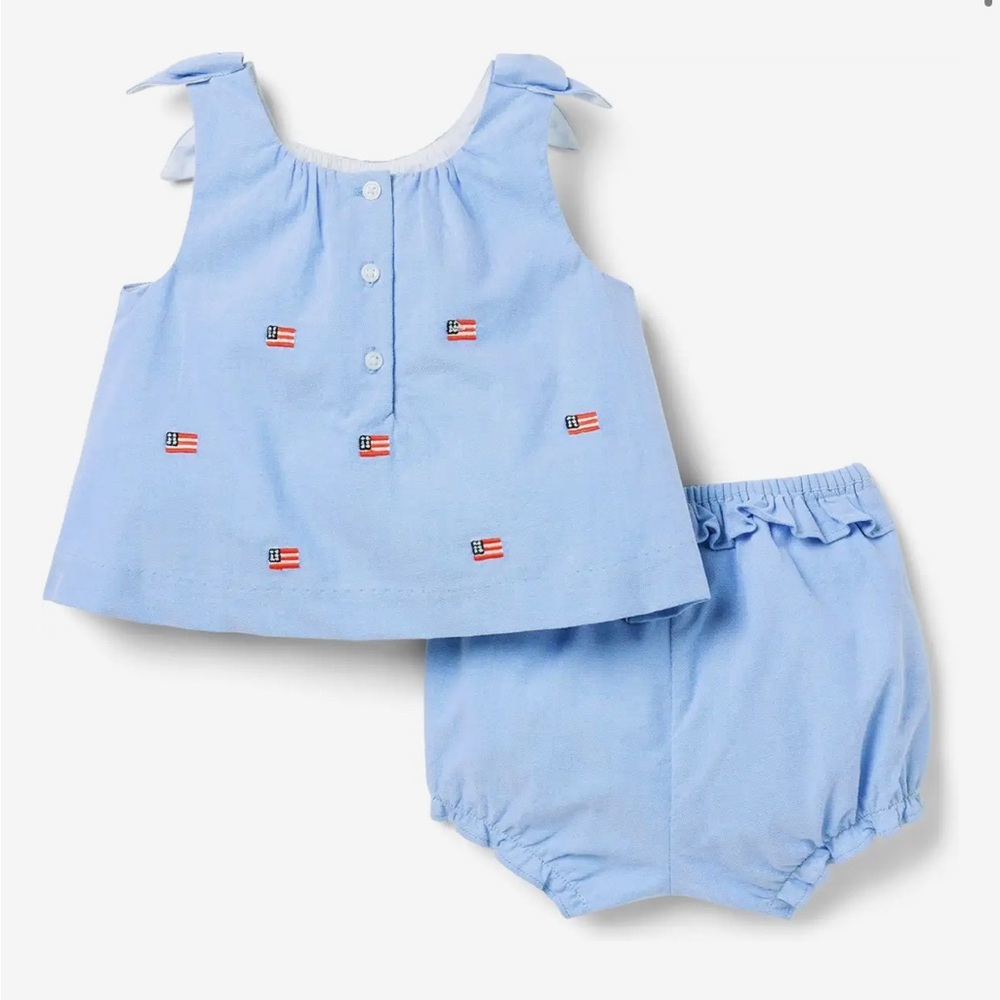 Janie and Jack Embroidered Flag Matching Set NWT - Picture 7 of 7
